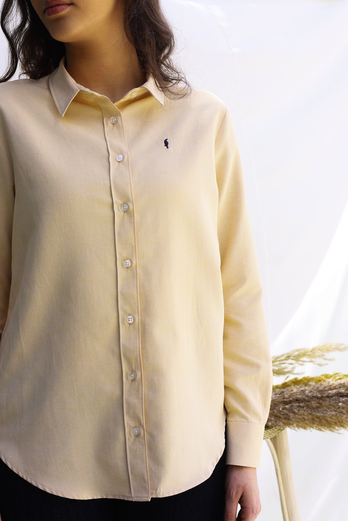 Chemise Amira – Turquoise & Champagne